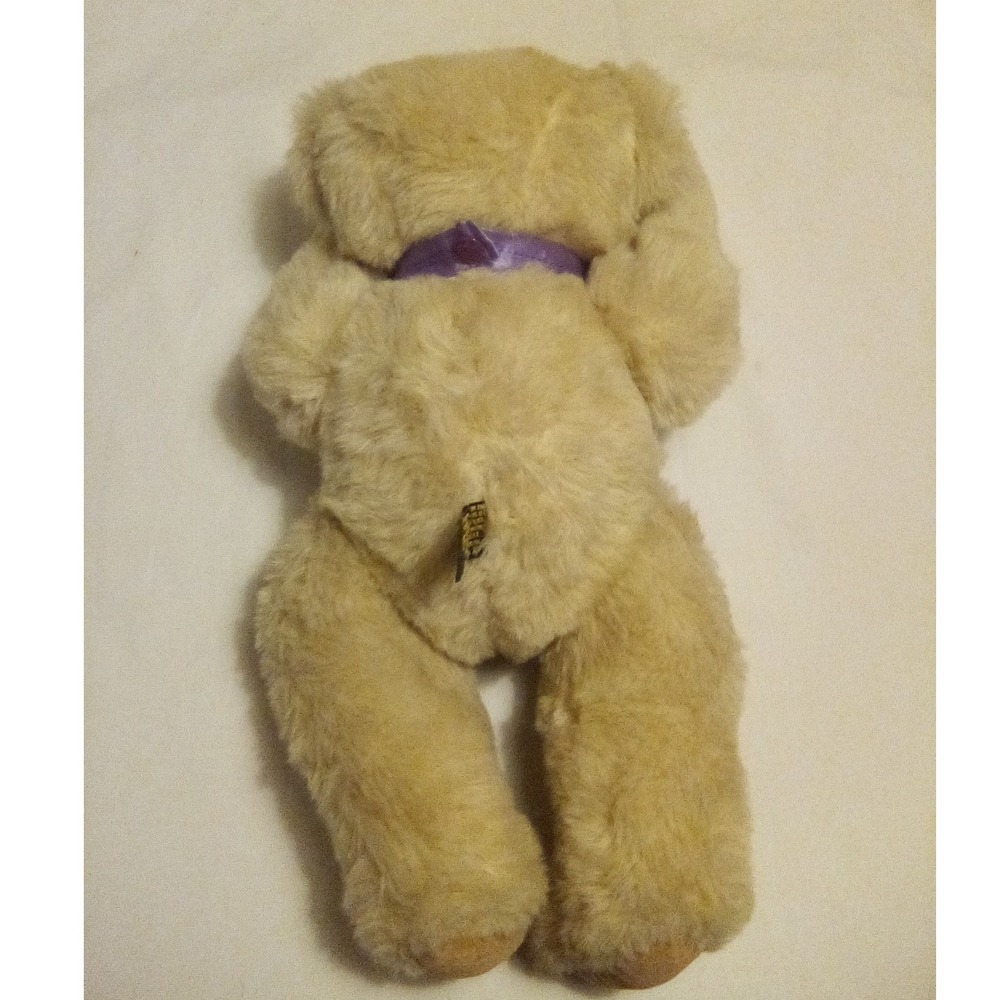 Vermont Teddy Bear Co.Classic Jointed Teddy Bear Plush Purple Ribbon Handmade - Picture 6 of 12